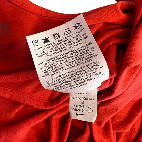 Nike Dri-FIT Orange Workout Tank Top Racerback Gym Running Size M - Picture 7 of 7